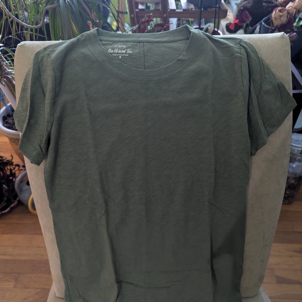 J. Crew Green Short Sleeve Tee Essential Casual Wear